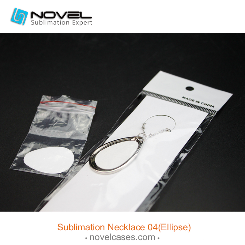 Popular Sublimation Blank Necklace--Ellipse Shaped