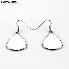 Fashion Sublimation Metal Blank Earrings--Teardrop/Round/Triangle Shape With Aluminum Insert For Heat Press Printing
