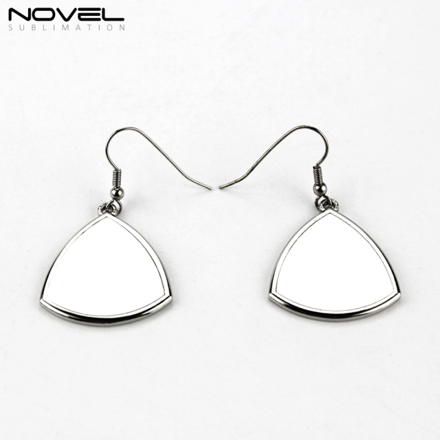 Fashion Sublimation Metal Blank Earrings--Teardrop/Round/Triangle Shape With Aluminum Insert For Heat Press Printing