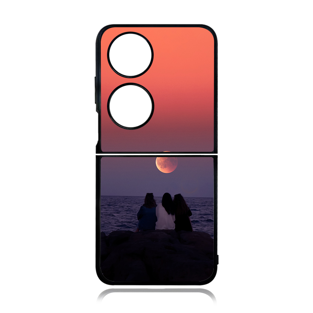 For Huawei P50 Pocket Sublimation Blank 2D TPU Folding Phone Case DIY Phone Shell With Aluminum Insert