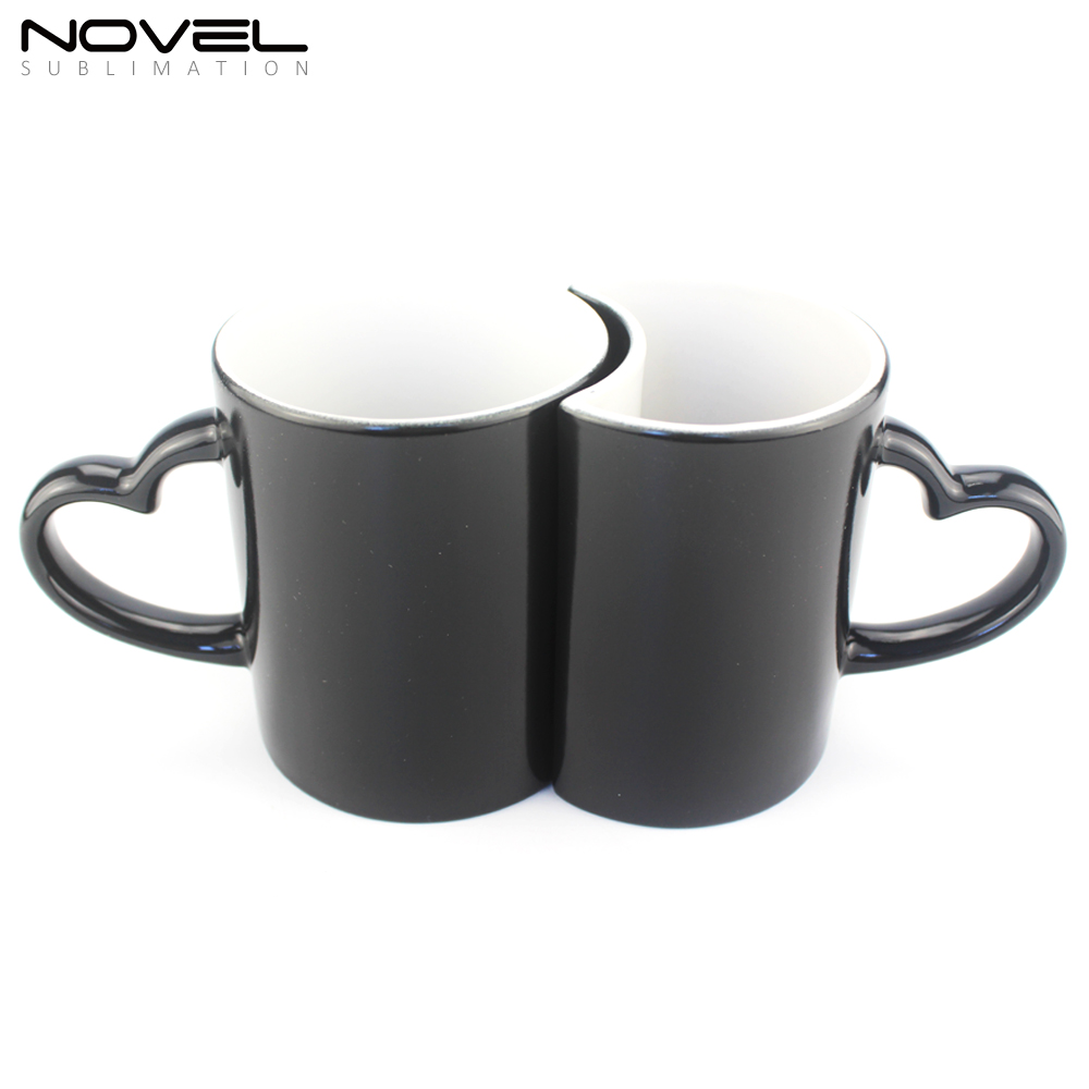Sublimation Black Ceramic 11oz Lover's Color Changing Mug