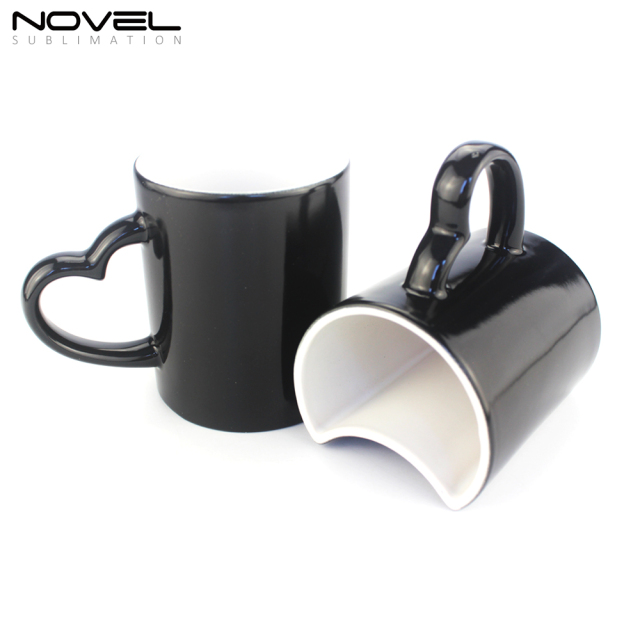 Sublimation Black Ceramic 11oz Lover's Color Changing Mug