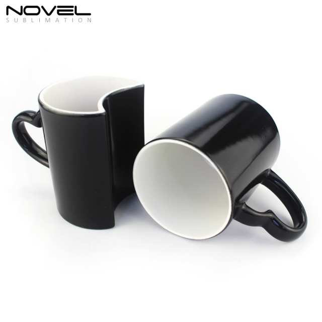 Sublimation Black Ceramic 11oz Lover's Color Changing Mug