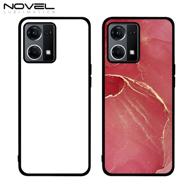 For OPPO Reno 7 4G Sublimation 2D TPU Phone Case Soft Rubber Sides With Aluminum Sheet