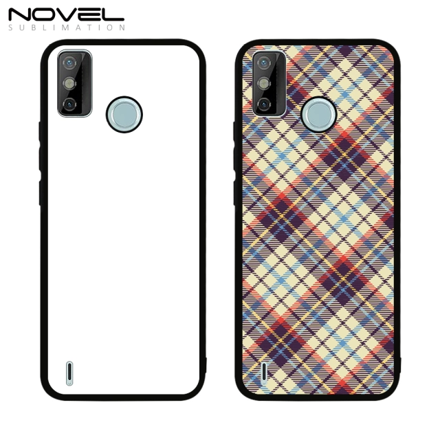 Smooth Sides!!! For Tecno Spark 6 Go Sublimation 2D TPU Phone Case Cover With Aluminum Insert