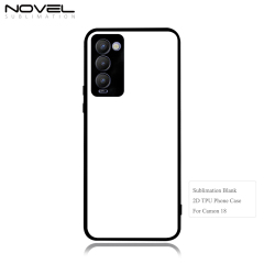 Smooth Sides!!! For Tecno Camon Series Camon 17/18/16/12 Sublimation 2D TPU Phone Case Soft Silicone Blank Phone Cover With Aluminum Insert