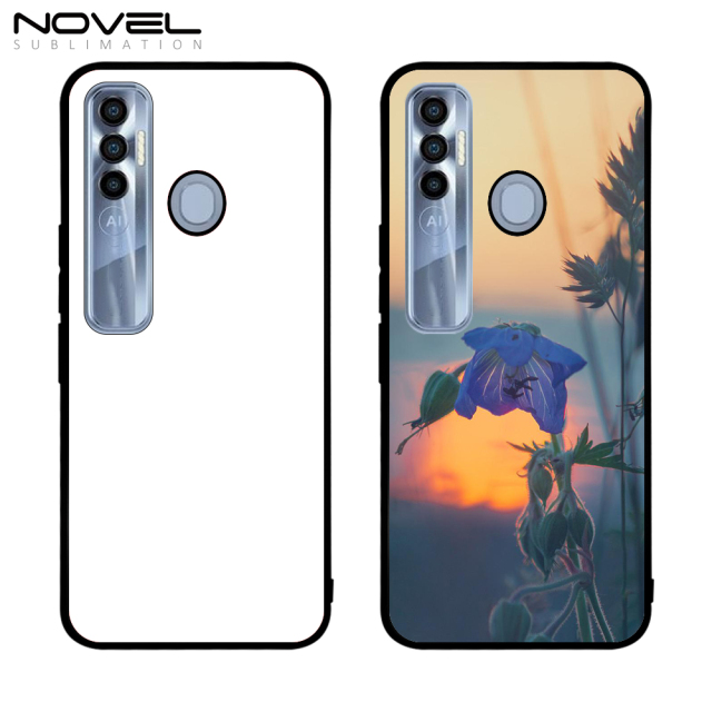 Smooth Sides!!! For Tecno Spark Series Spark 7pro/ Spark5 Air/ Spark 6/Spark 8 Sublimation 2D TPU Phone Case Soft Silicone Phone Shell With Aluminum Insert