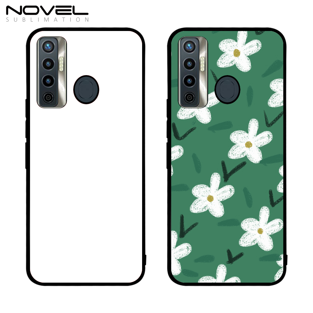 For Tecno Camon Series Camon 20/19/18/17/16/12 Sublimation 2D TPU Phone Case Soft Silicone Blank Phone Cover With Aluminum Insert