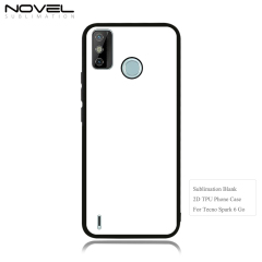 Smooth Sides!!! For Tecno Spark Series Spark 7pro/ Spark5 Air/ Spark 6/Spark 8 Sublimation 2D TPU Phone Case Soft Silicone Phone Shell With Aluminum Insert