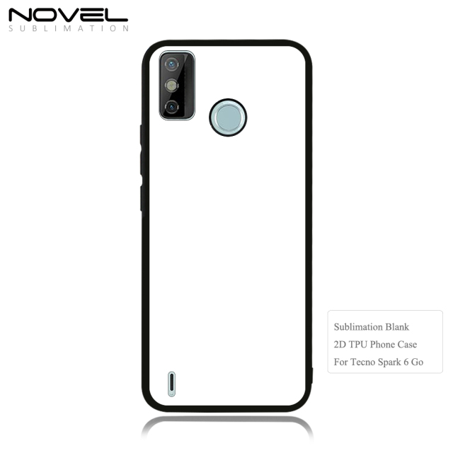 Smooth Sides!!! For Tecno Spark Series Spark 7pro/ Spark5 Air/ Spark 6/Spark 8 Sublimation 2D TPU Phone Case Soft Silicone Phone Shell With Aluminum Insert