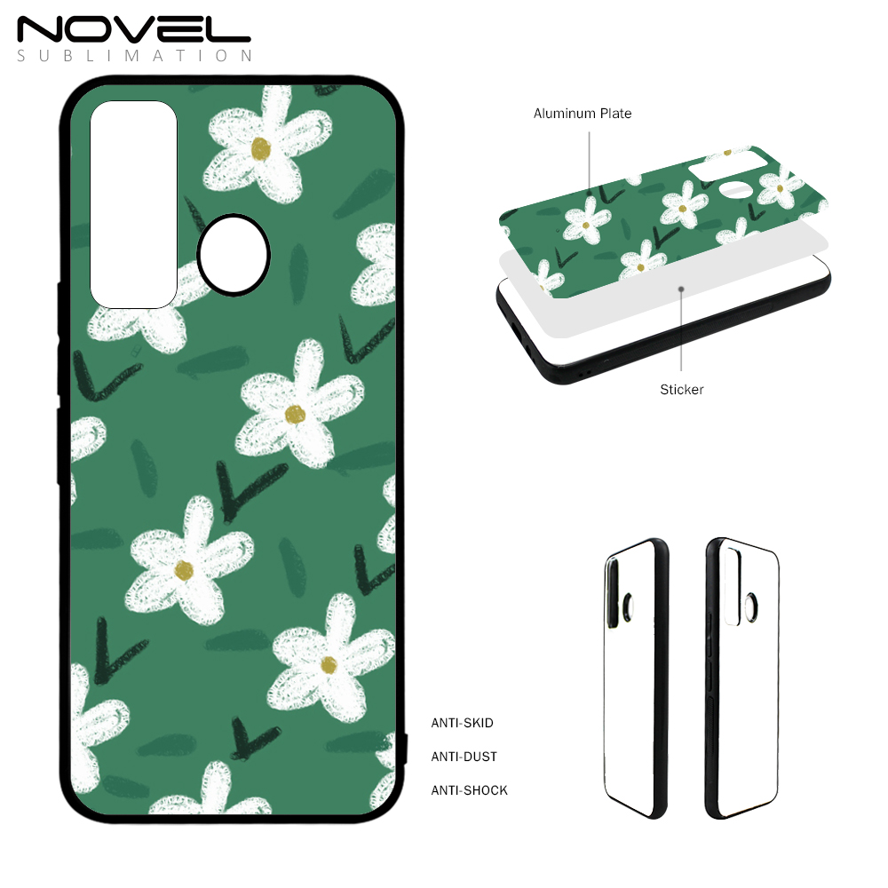 For Tecno Camon Series Camon 20/19/18/17/16/12 Sublimation 2D TPU Phone Case Soft Silicone Blank Phone Cover With Aluminum Insert