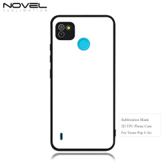 Smooth Sides!!! For Tecno Spark Series Spark 7pro/ Spark5 Air/ Spark 6/Spark 8 Sublimation 2D TPU Phone Case Soft Silicone Phone Shell With Aluminum Insert