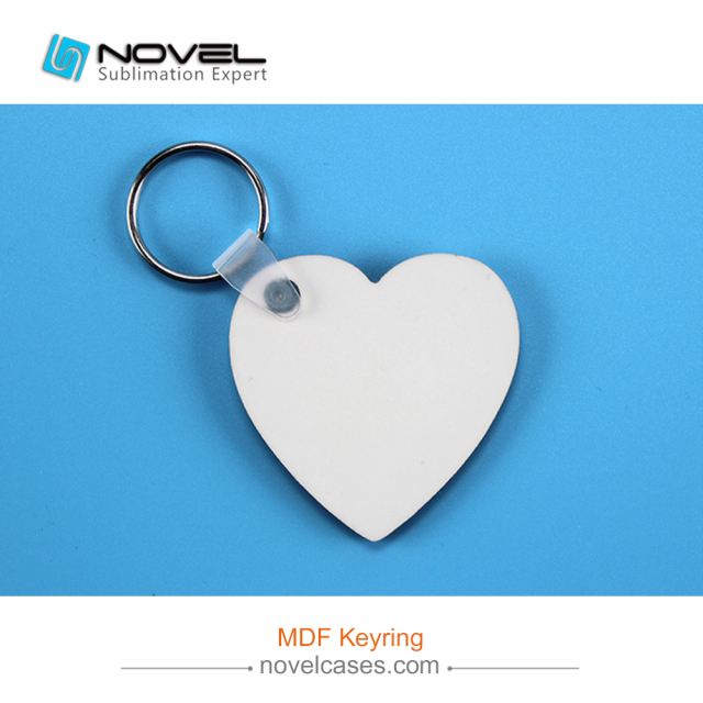 Sublimation Two-Sided Printing MDF Keychain With 14 Fashioned Type