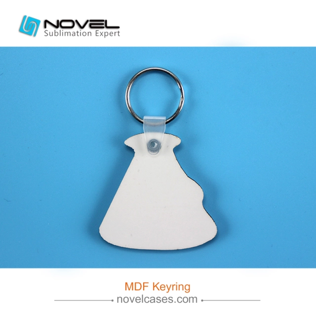 Sublimation Two-Sided Printing MDF Keychain With 14 Fashioned Type