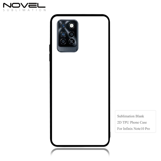 Smooth Sides!!！For Infinix Note 10/ Infinix Note 10 Pro Sublimation Phone Case 2D TPU Cover With Aluminum Insert