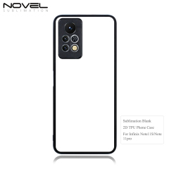 Smooth Sides!!! For Infinix Note 11S/ Note 11 Pro Sublimation Blank Soft Rubber Sides 2D TPU Silicone Phone Case With Metal Insert
