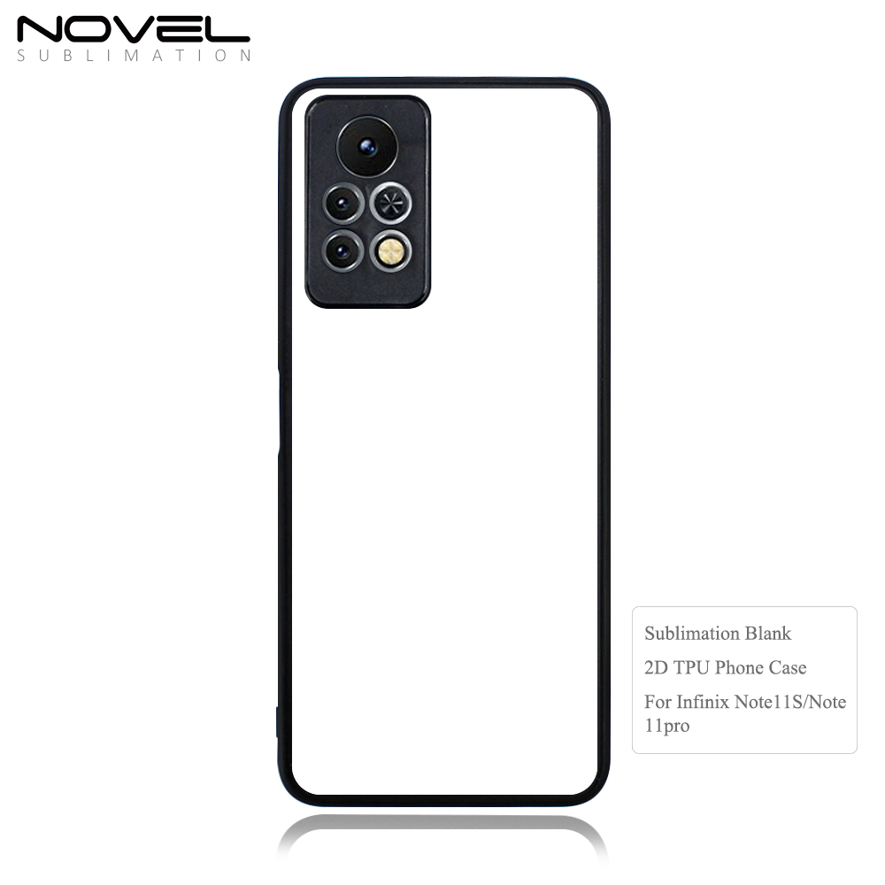 Smooth Sides!!! For Infinix Note 8i 2D TPU Silicone Phone Case With Metal Insert For Sublimation Printing