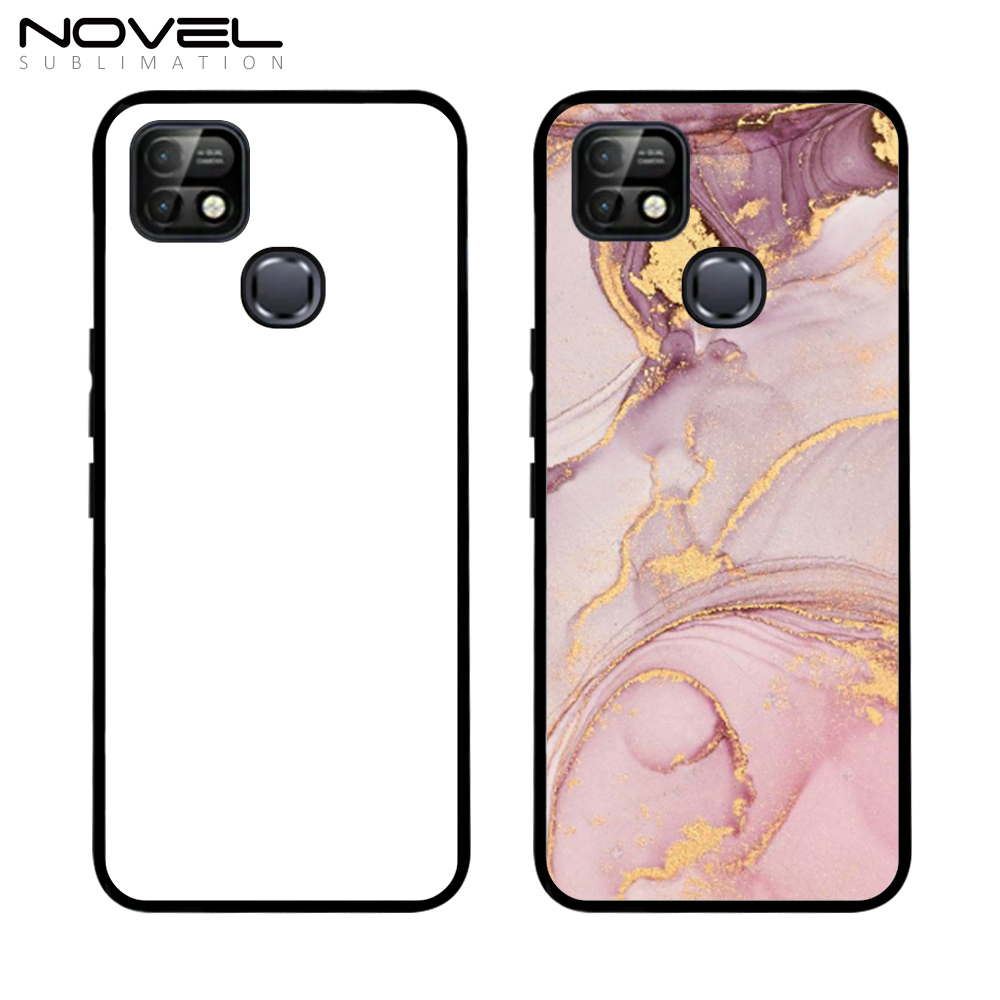 Smooth Sides!!！Sublimation Blank 2D TPU Phone Case For infinix smart 5 Pro With Aluminum Insert