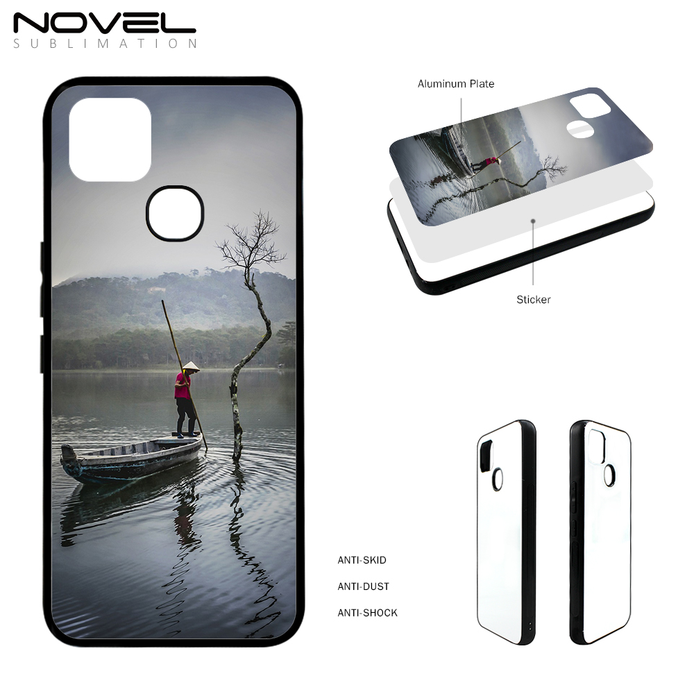 Smooth Sides!!！For Infinix Hot 10i/ Hot 10s/ Hot 10play Sublimation Soft Rubber Sides 2D TPU Silicone Phone Case With Metal Insert