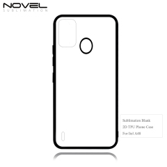 Smooth Sides!!! For Itel A47/ Itel A48 2D TPU Phone Case Soft Silicone Phone Shell With Aluminum Insert For Sublimation Printing