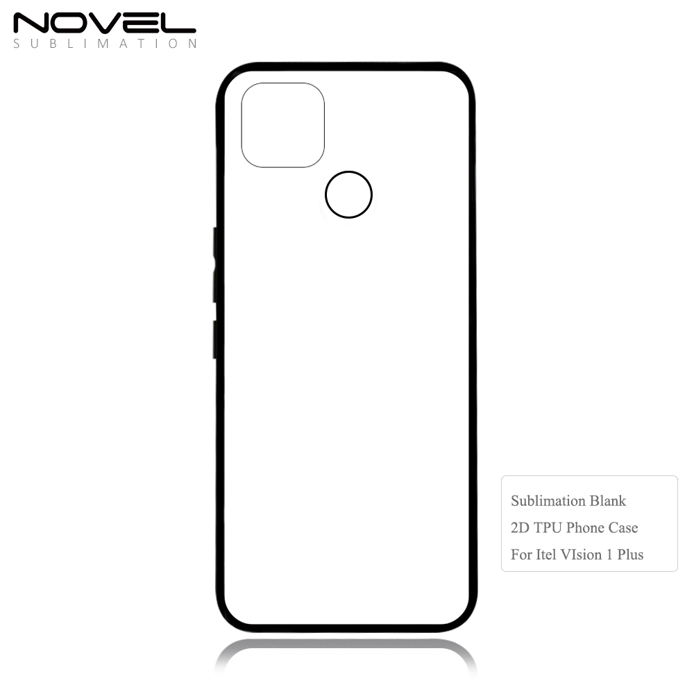 Smooth Sides!!! For Itel A47/ Itel A48 2D TPU Phone Case Soft Silicone Phone Shell With Aluminum Insert For Sublimation Printing