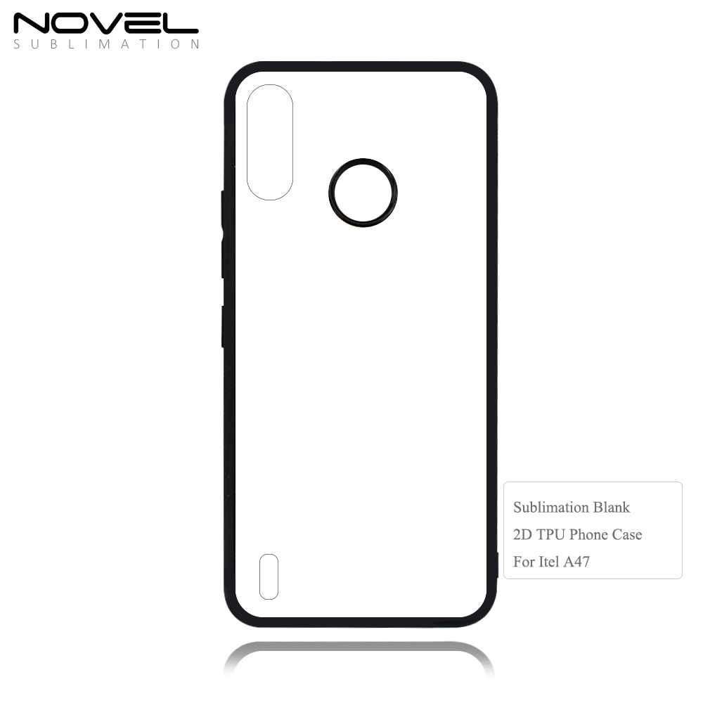 Smooth Sides!!! For Itel A47/ Itel A48 2D TPU Phone Case Soft Silicone Phone Shell With Aluminum Insert For Sublimation Printing