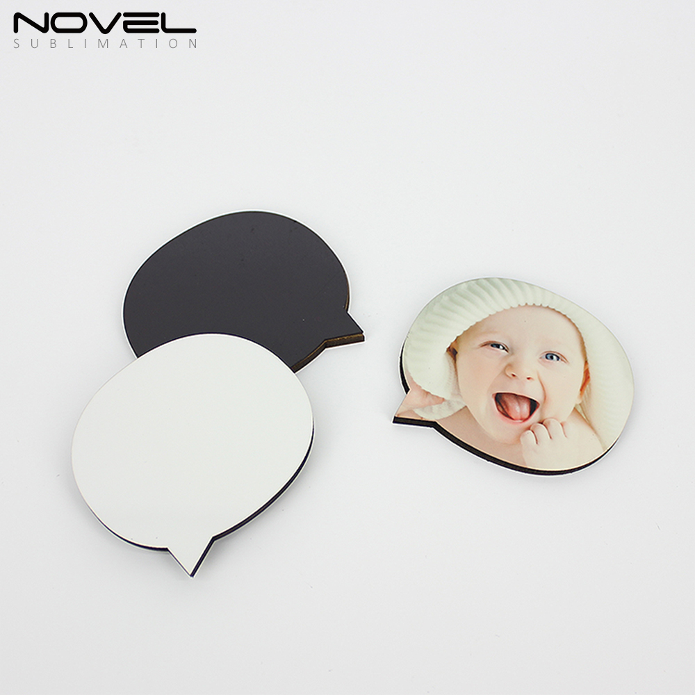 DIY Blank MDF Series Fridge Sticker For Sublimation Printing- Heart Round Square Rectangle