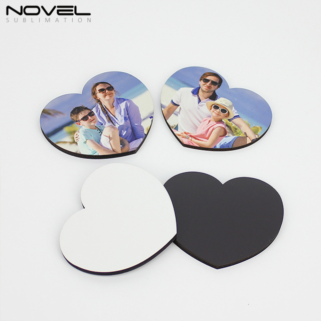 DIY Blank MDF Series Fridge Sticker For Sublimation Printing- Heart Round Square Rectangle