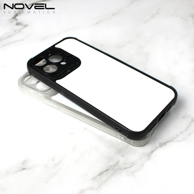 Sublimation 2D TPU Phone Case Four Corner Anti-drop With Camera Holder For iPhone 13 Pro Max