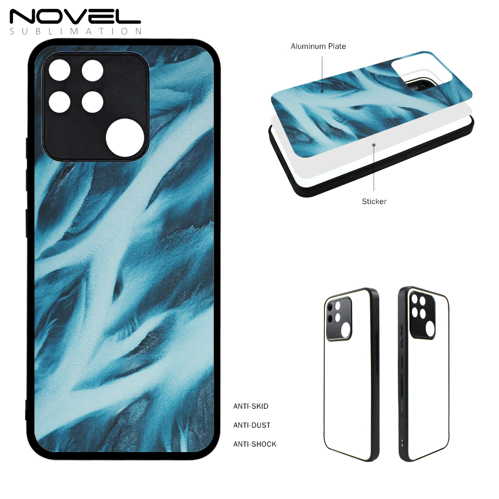 Smooth Sides!!! For OPPO Realme Realme Narzo 50A/ Realme Narzo 50i Sublimation Blank 2D TPU Phone Case Wtih Aluminum Sheet