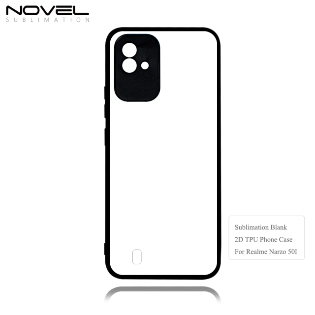 Smooth Sides!!! For OPPO Realme Realme Narzo 50A/ Realme Narzo 50i Sublimation Blank 2D TPU Phone Case Wtih Aluminum Sheet