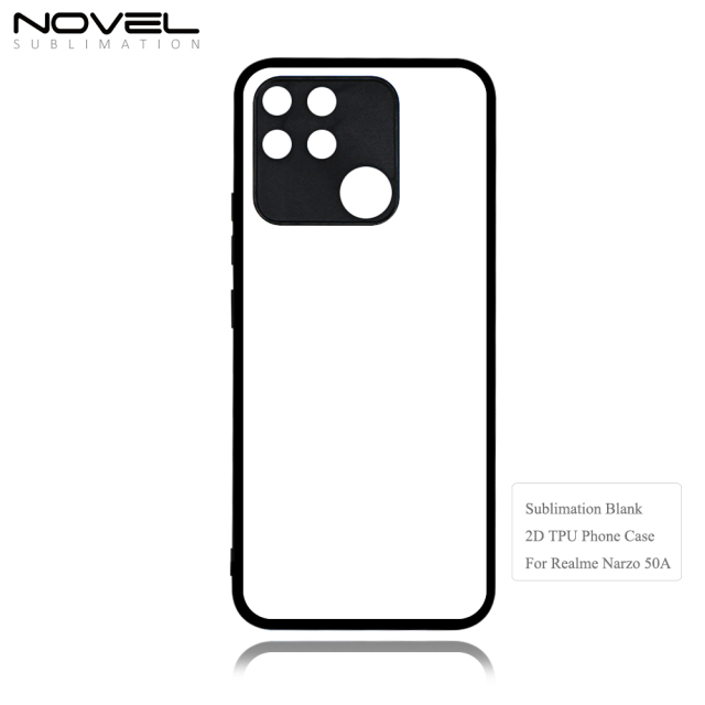 Smooth Sides!!! For OPPO Realme Realme Narzo 50A/ Realme Narzo 50i Sublimation Blank 2D TPU Phone Case Wtih Aluminum Sheet