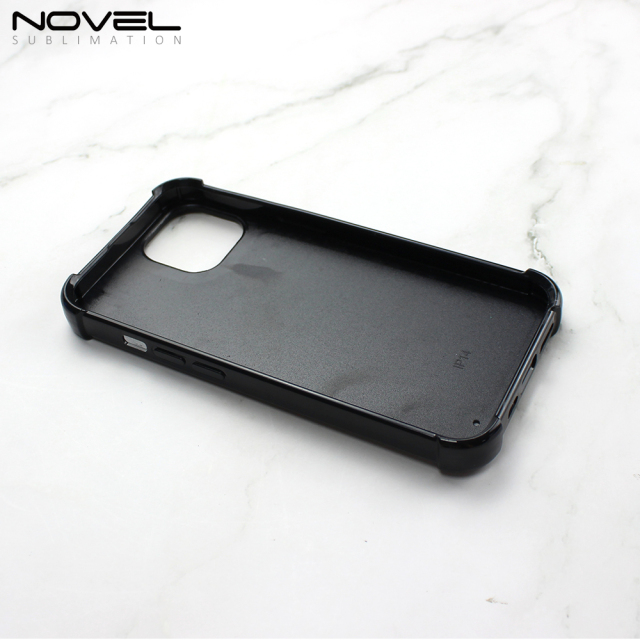 For iPhone 14 13 12 11 Series Sublimation  2D TPU Case with Four Corner Anti-drop Rubber Phone Cover With Aluminum Sheet