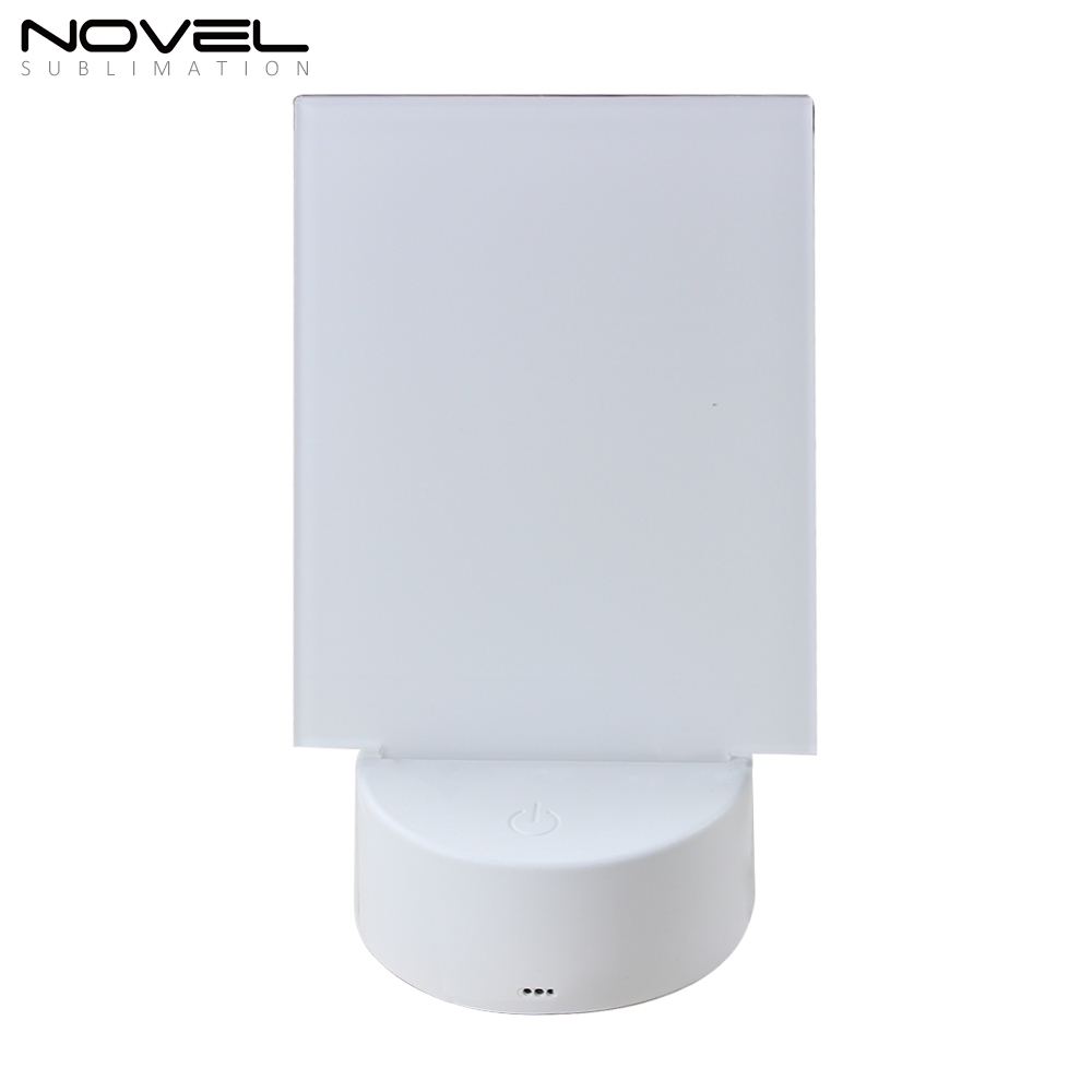 Sublimation Acrylic LED Night Light -Heart/ Round/ Square/ Rectangle Acrylic Photo Frame Acrylic Decoration