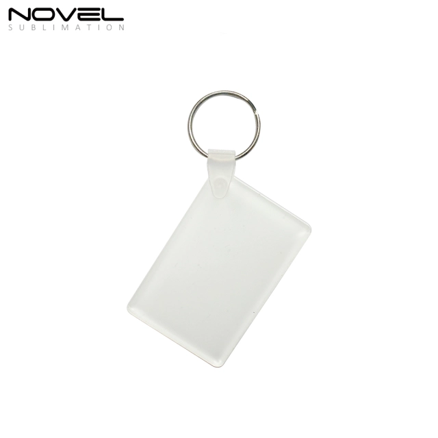 Sublimation Transparent Acrylic Keychain DIY Keyring- Heart/ Square/ Rectagle/ Round Shape Available