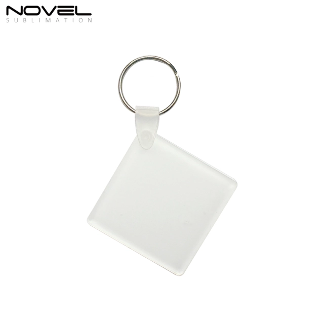 Sublimation Transparent Acrylic Keychain DIY Keyring- Heart/ Square/ Rectagle/ Round Shape Available