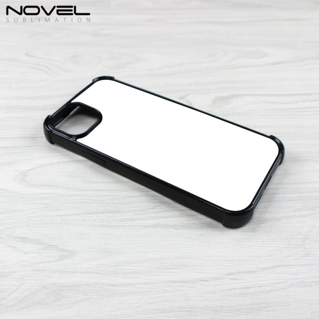 Strong Protection! For iPhone 14 Max Four Corner Anti-drop Sublimation 2D TPU Phone Case With Metal Insert