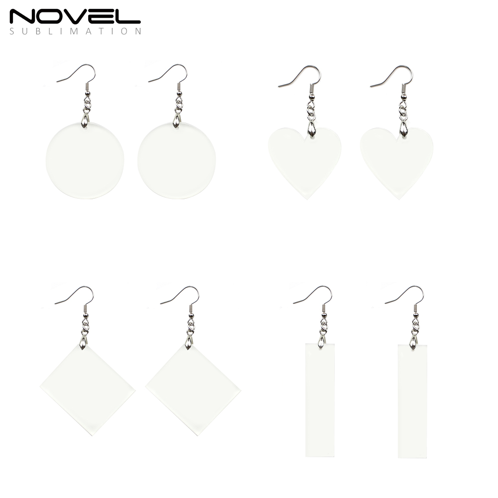 Sublimation Acrylic Earring Clear DIY Ear Rings Decoration jewelry