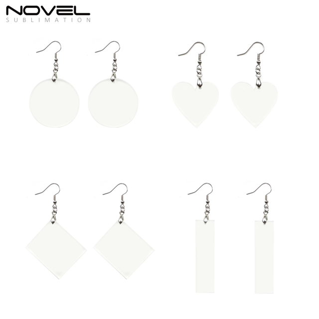 Sublimation Acrylic Earring Clear DIY Ear Rings Decoration