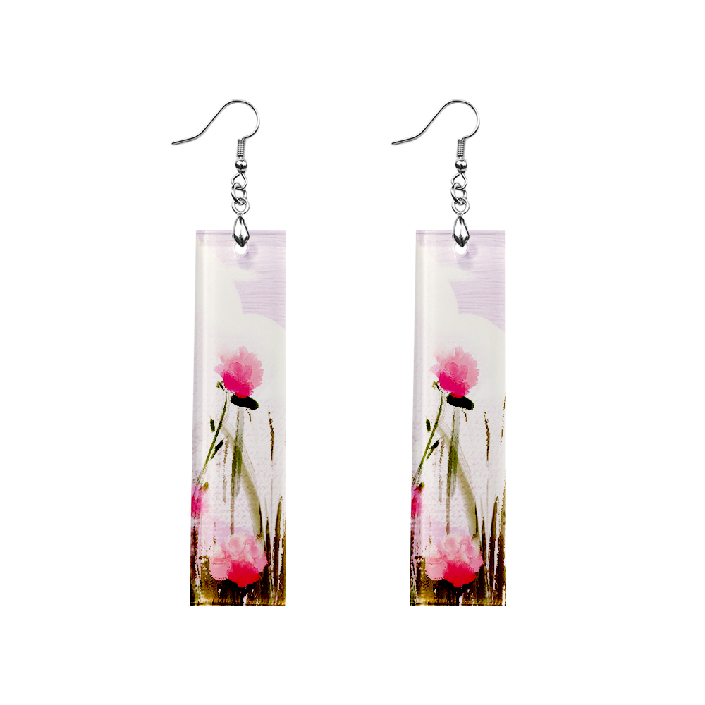 Sublimation Acrylic Earring Clear DIY Ear Rings Decoration jewelry