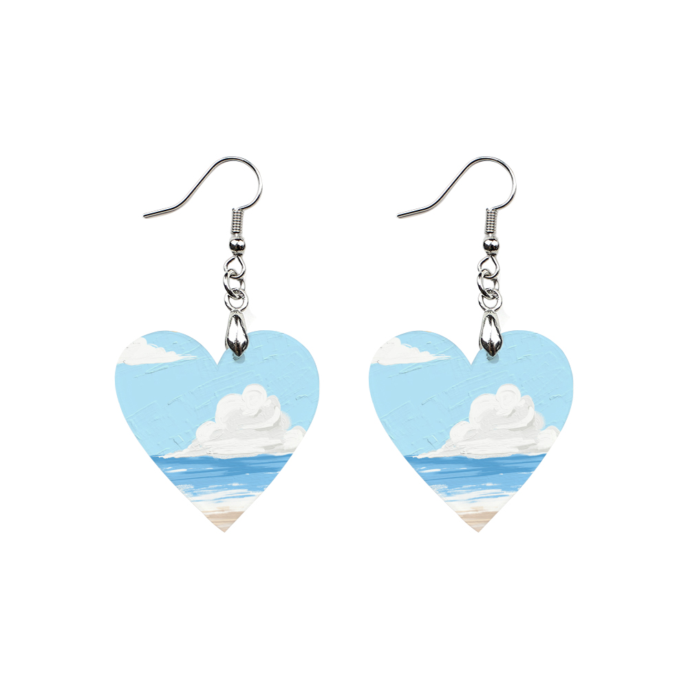 Sublimation Acrylic Earring Clear DIY Ear Rings Decoration jewelry