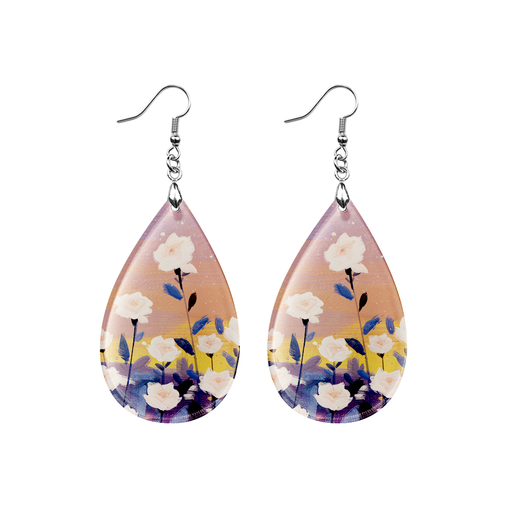 Sublimation Acrylic Earring Clear DIY Ear Rings Decoration jewelry