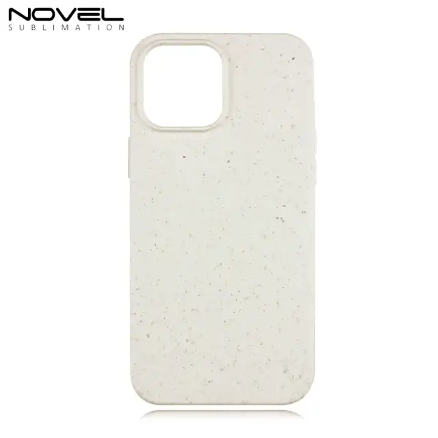 For iPhone 14 Series 13 12 11 XR X XS Max 8 7 UV Printable Biodegradable Wheat Straw Mobile Phone Cases