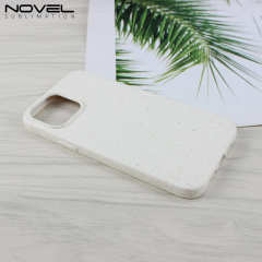 For iPhone 14 Series 13 12 11 XR X XS Max 8 7 UV Printable Biodegradable Wheat Straw Mobile Phone Cases