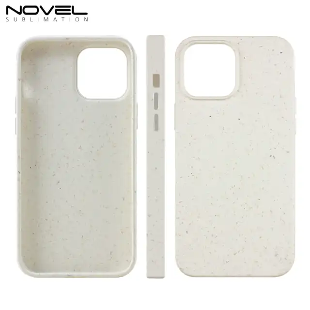 For iPhone 14 Series 13 12 11 XR X XS Max 8 7 UV Printable Biodegradable Wheat Straw Mobile Phone Cases