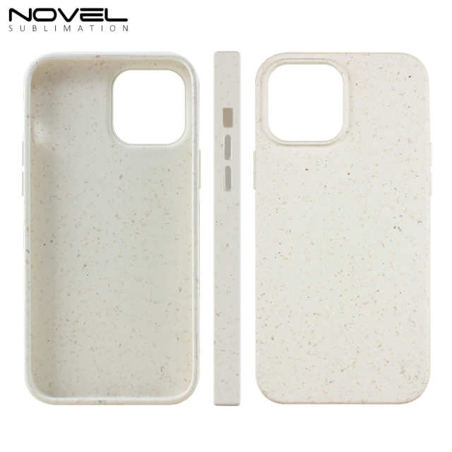 For iPhone 14 Series 13 12 11 XR X XS Max 8 7 UV Printable Biodegradable Wheat Straw Mobile Phone Cases