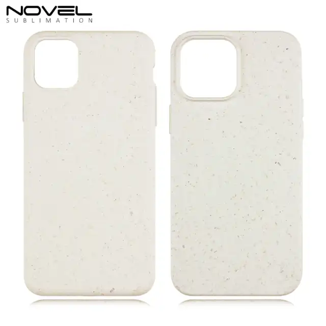 For iPhone 14 Series 13 12 11 XR X XS Max 8 7 UV Printable Biodegradable Wheat Straw Mobile Phone Cases