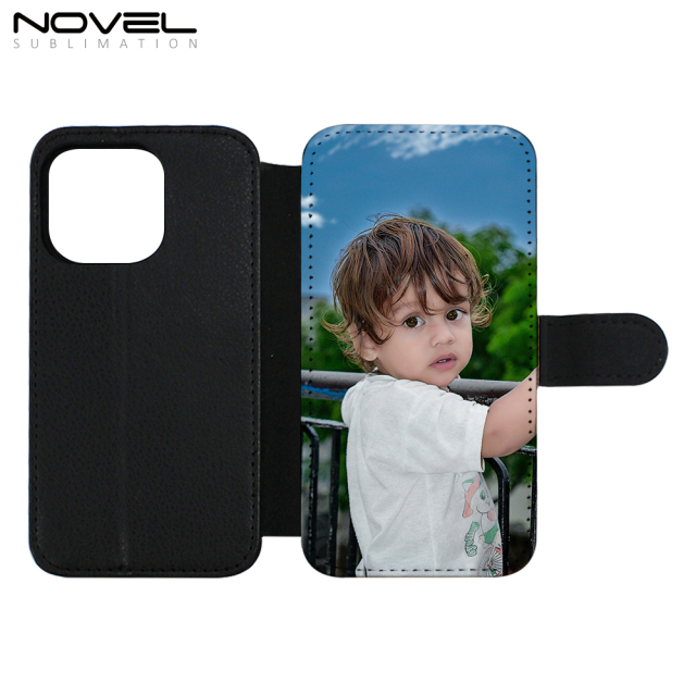 New Sublimation Flip Leather Wallet Card Holder For iPhone X