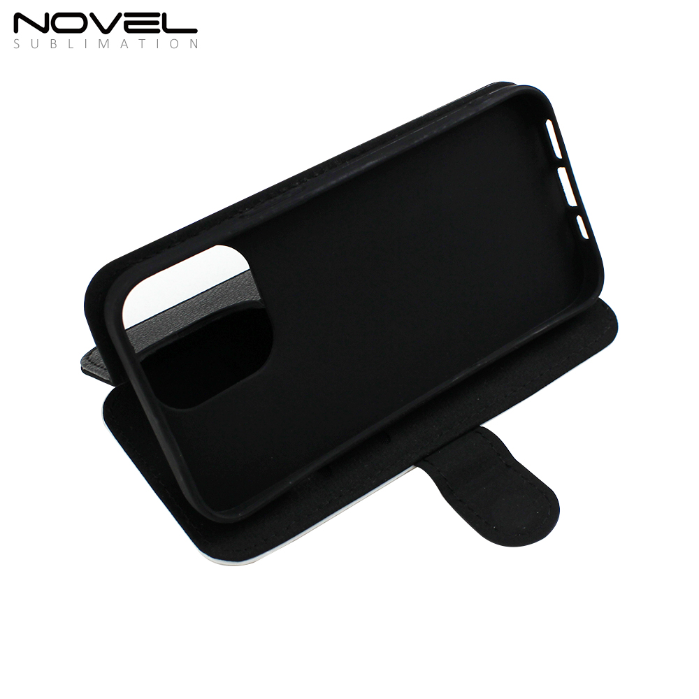 New Sublimation Flip Leather Wallet Card Holder For iPhone X