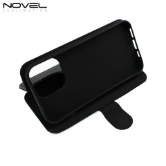 New Sublimation Flip Leather Wallet Card Holder For iPhone X